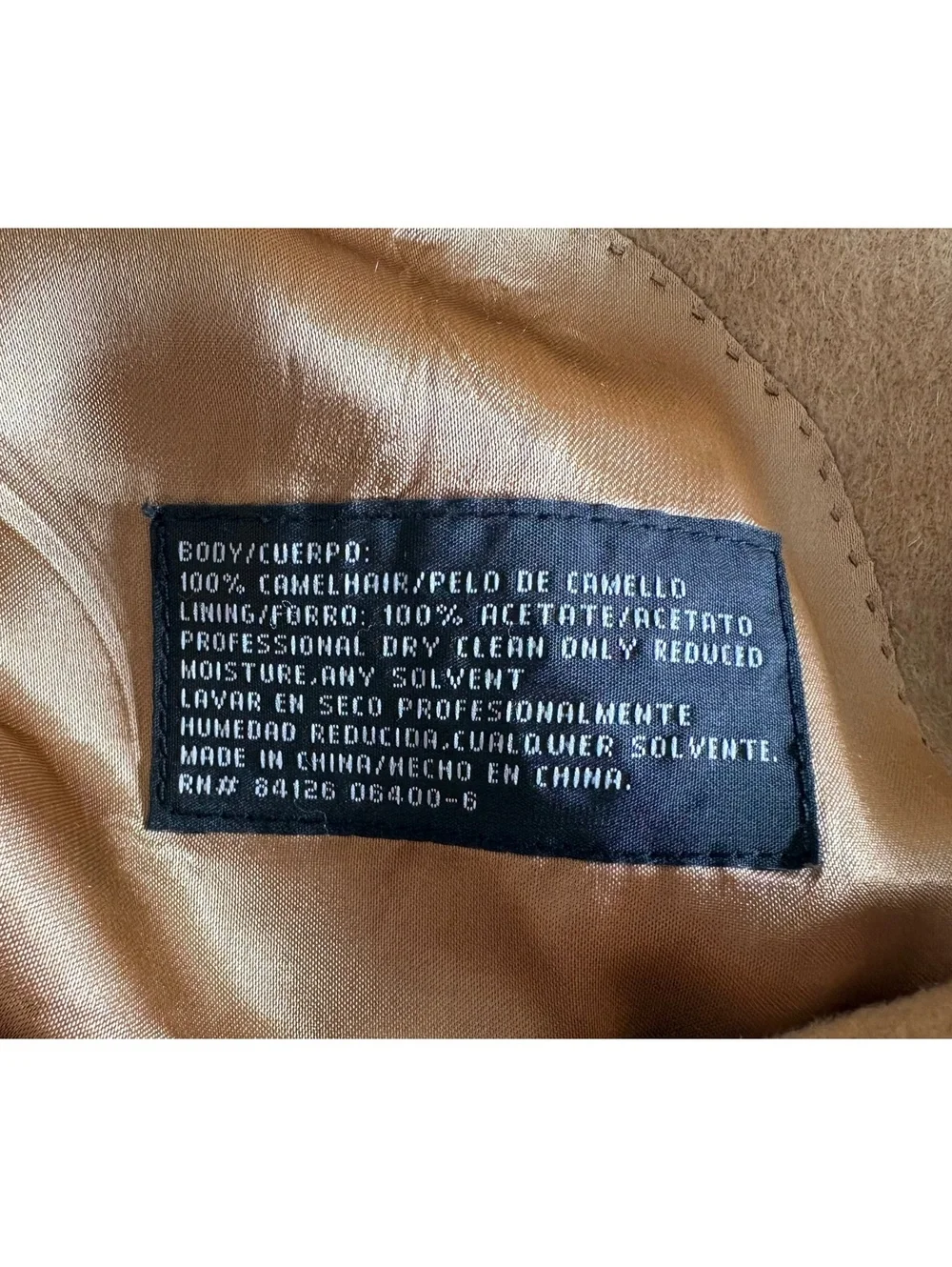 Stafford Executive Men’s 48R 100% Camel Hair Blazer Tan Two Button Sport Coat
